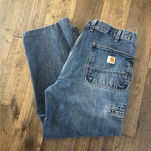 Carhartt Blue Straight Leg Jeans Durable Workwear